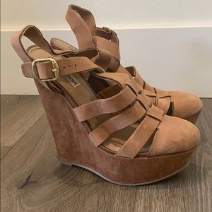Steve Madden Nude Wedge Heels